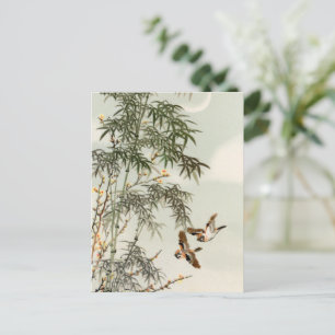 Vogels Bamboe Aziatisch Japans  Briefkaart