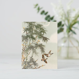 Vogels Bamboe Aziatisch Japans Briefkaart