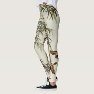 Vogels Bamboe Aziatisch Japans  Leggings