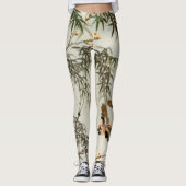 Vogels Bamboe Aziatisch Japans  Leggings (Voorkant)