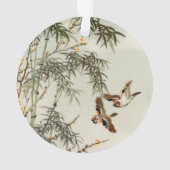 Vogels Bamboe Aziatisch Japans Ornament (achterkant)