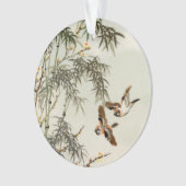 Vogels Bamboe Aziatisch Japans Ornament (voorkant)