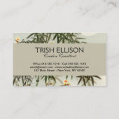 Vogels Bamboe Aziatisch Japans Visitekaartje (Achterkant)