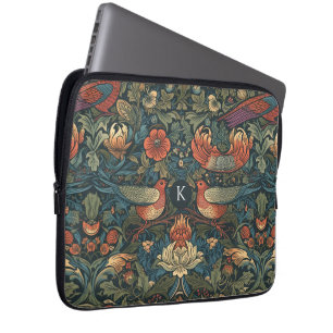 Vogels Bladeren Bloemig Vintage William Morris Pat Laptop Sleeve