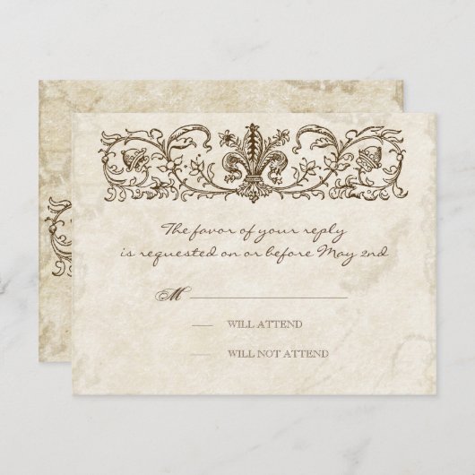 vogels, blauwe eitjes - een reiskaart RSVP kaartje (Voorkant / Achterkant)