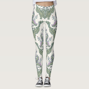 Vogels Bloemen: Charmant naadloos patroon Leggings