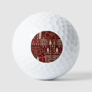 Vogels Bloemen Donkerblauw Patroon Golfballen