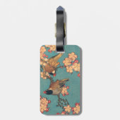 Vogels Bloemen Hokusai Japanse kunst Bagagelabel (Achterkant verticaal)
