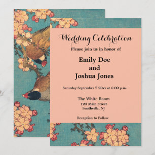 Vogels Bloemen Hokusai Japanse kunst Kaart