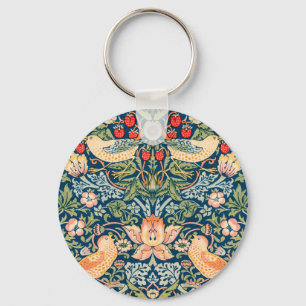 Vogels & Bloemen Wm Morris Kunst Sleutelhanger