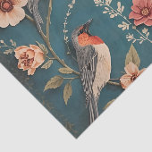  Vogels & Bloemweefsel Decoupage Papier (Detail)