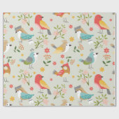 vogels cadeaupapier (Vlak)