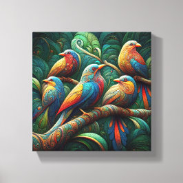 vogels canvas afdruk