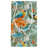 Vogels Chinoiserie Mint Sinaasappel Klein Cadeauzakje (Voorkant)