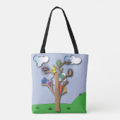 Vogels die samen Canvas tas vormen (Achterkant)