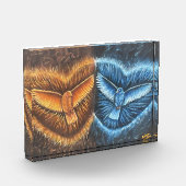 Vogels die samen vliegen- fotoblokken (Links)