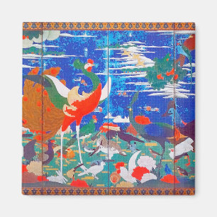 Vogels, dieren en bloeiende Planten (links) Jakuch Magneet