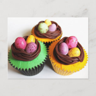 Vogel's Eggs Nests Paascupcakes Feestdagenkaart