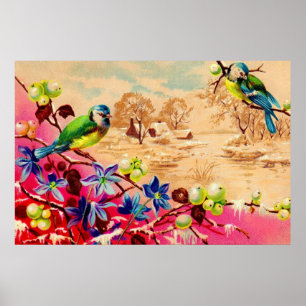 vogels en bessen poster