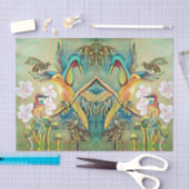 vogels en bijen die tissuepapier schilderen (Craft)