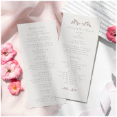 Vogels en bladeren, romantisch plat trouwprogramma programma