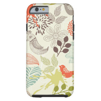 vogels en bloemen tough iPhone 6 hoesje
