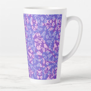 Vogels en bloemen latte mok