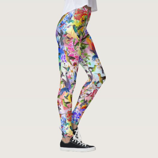 Vogels en bloemen leggings (Rechts)