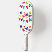 Vogels en bloemen lentstijd pickleball paddle (Links)