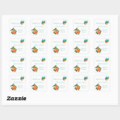 Vogels en bloemen Product Square Stickers (Vel)