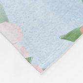 Vogels en bloemen. Veerlooppatroon Fleece Deken (Hoek)