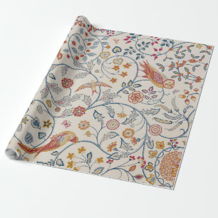 Vogels en bloemen, William Morris Cadeaupapier