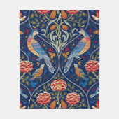 Vogels en bloemen, William Morris Fleece Deken (Voorkant)