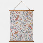 Vogels en bloemen, William Morris Hangend Wandkleed (Voorkant)