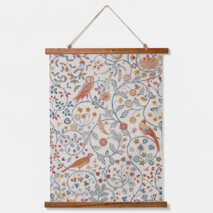 Vogels en bloemen, William Morris Hangend Wandkleed