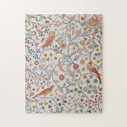 Vogels en bloemen, William Morris Legpuzzel (Verticaal)