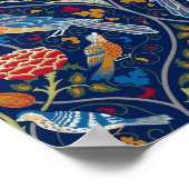 Vogels en bloemen, William Morris Poster (Hoek)