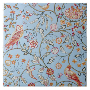 Vogels en bloemen, William Morris Tegeltje