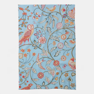 Vogels en bloemen, William Morris Theedoek