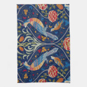 Vogels en bloemen, William Morris Theedoek (Verticaal)