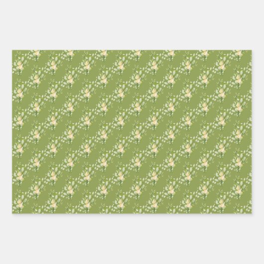 Vogels en Bloemen Wrapping Paper Assortiment (Voorkant)