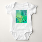 Vogels en bloesem landschapskunst romper (Voorkant)