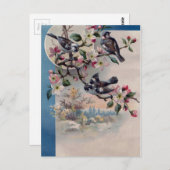 vogels en bloesems briefkaart (Voorkant / Achterkant)