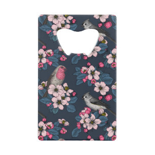 Vogels en bloesems kredietkaart flessenopener