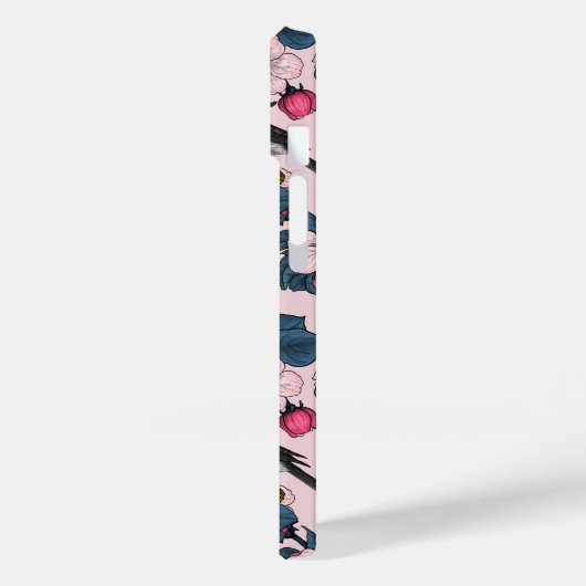 Vogels en bloesems op roze Case-Mate iPhone case (Achterkant / Links)