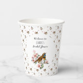 Vogels en bloesems Tea Party Shower Papieren Bekers (Voorkant)