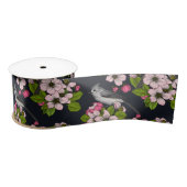 Vogels en bloesems, zwart lint (Spoel)