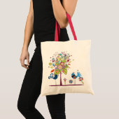 Vogels en bomen tote bag (Voorkant (product))
