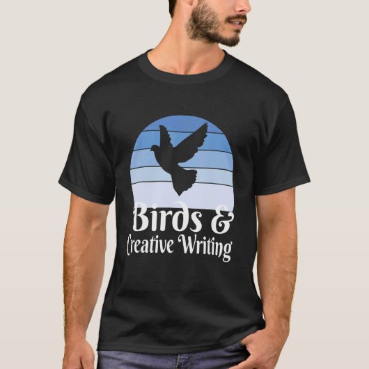 Vogels en creatief schrijven t-shirt (Voorkant)