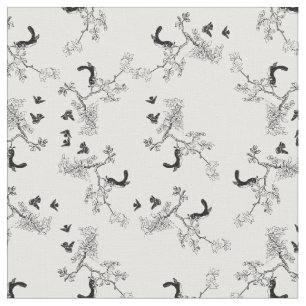 vogels en eekhoorntjes patter CUSTOM BG COLOR Stof